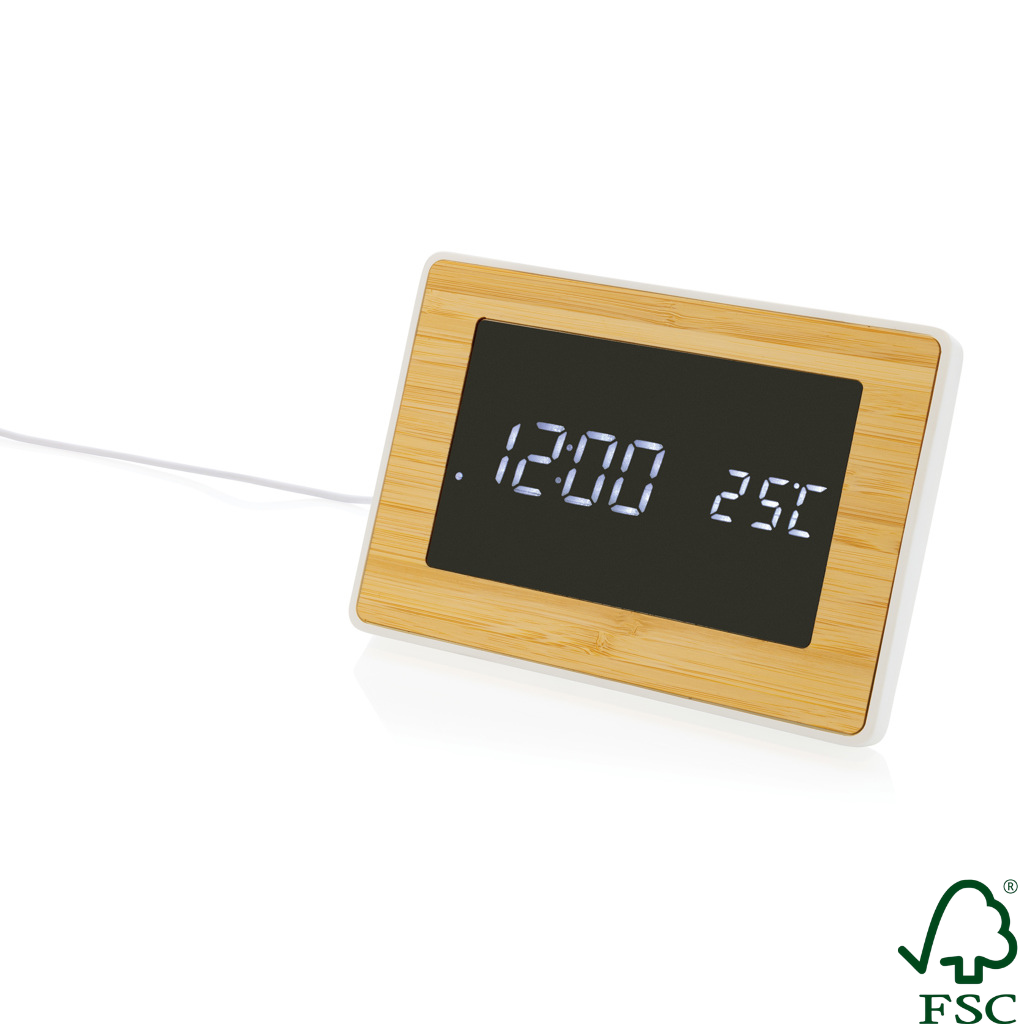 Utah RCS recycled plastic and bamboo LED clock