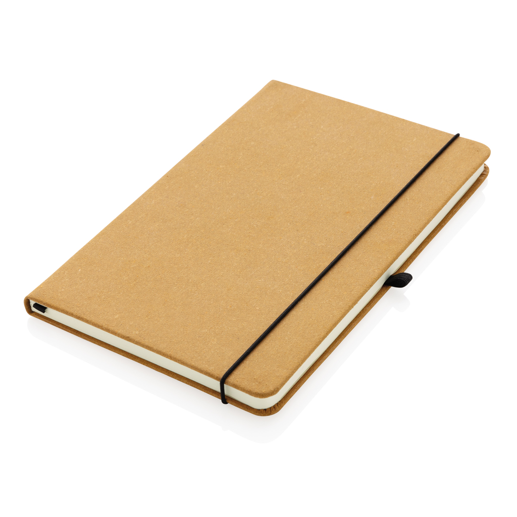 Recycled leather hardcover notebook A5