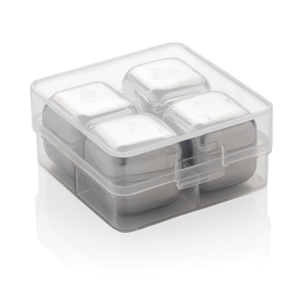 Re-usable stainless steel ice cubes 4pc